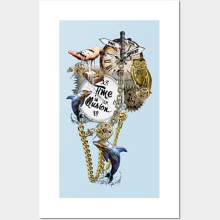 Steampunk-Art brooch Posters and Art